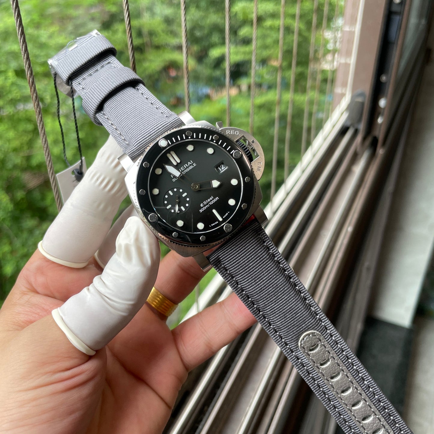 SBF Panerai Submersible PAM01288 1:1 Meilleure édition VS Cadran gris usine