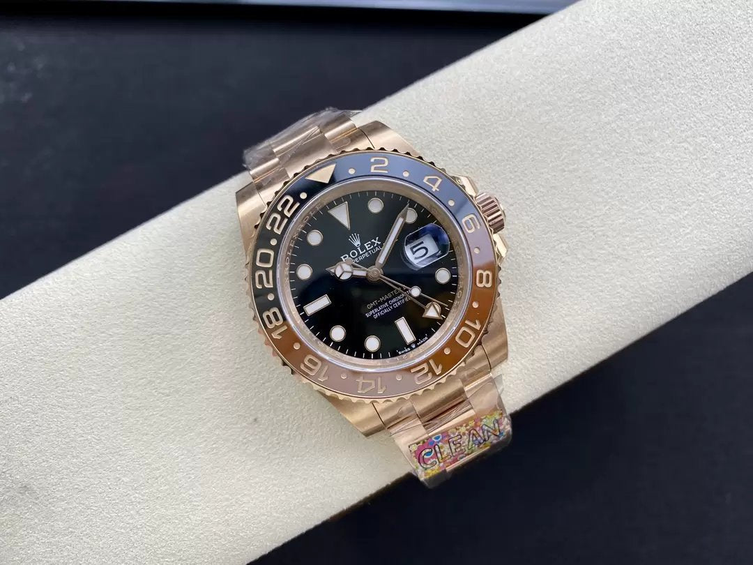 Rolex GMT Master II 126715CHNR-0001 1:1 Meilleure édition Clean Factory Or rose