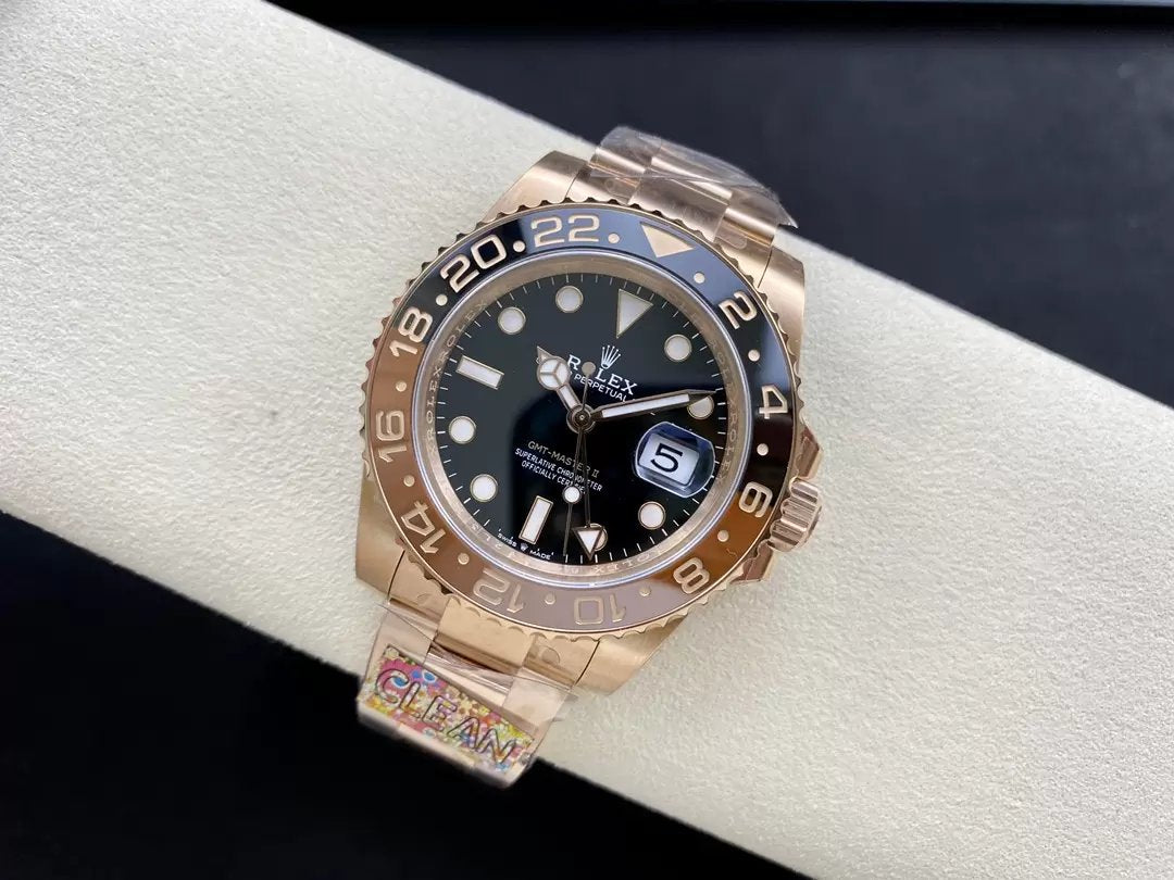 Rolex GMT Master II 126715CHNR-0001 1:1 Meilleure édition Clean Factory Or rose