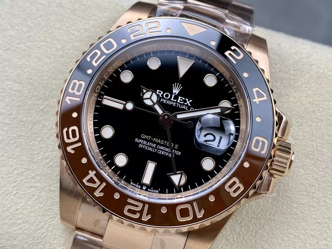 Rolex GMT Master II 126715CHNR-0001 1:1 Best Edition C+ Factory Rose Gold