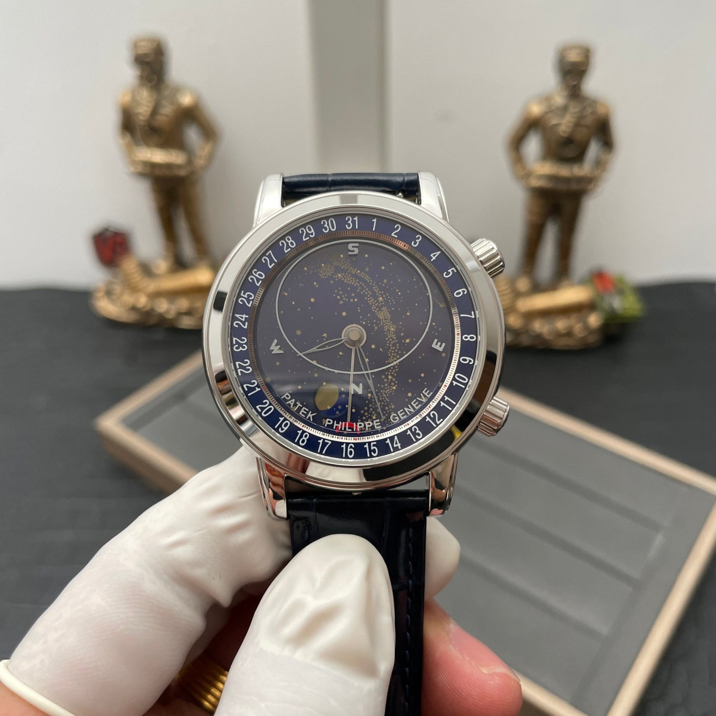 Patek Philippe Grand Complications 6102P-001 1:1 Melhor Edição AI Factory Sky Moon Blue Dial