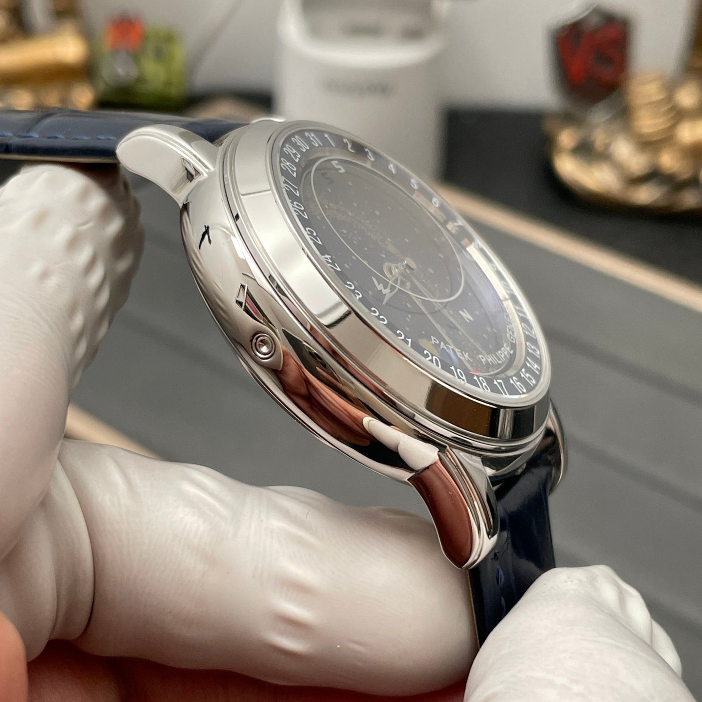 Patek Philippe Grand Complications 6102P-001 1:1 Melhor Edição AI Factory Sky Moon Blue Dial