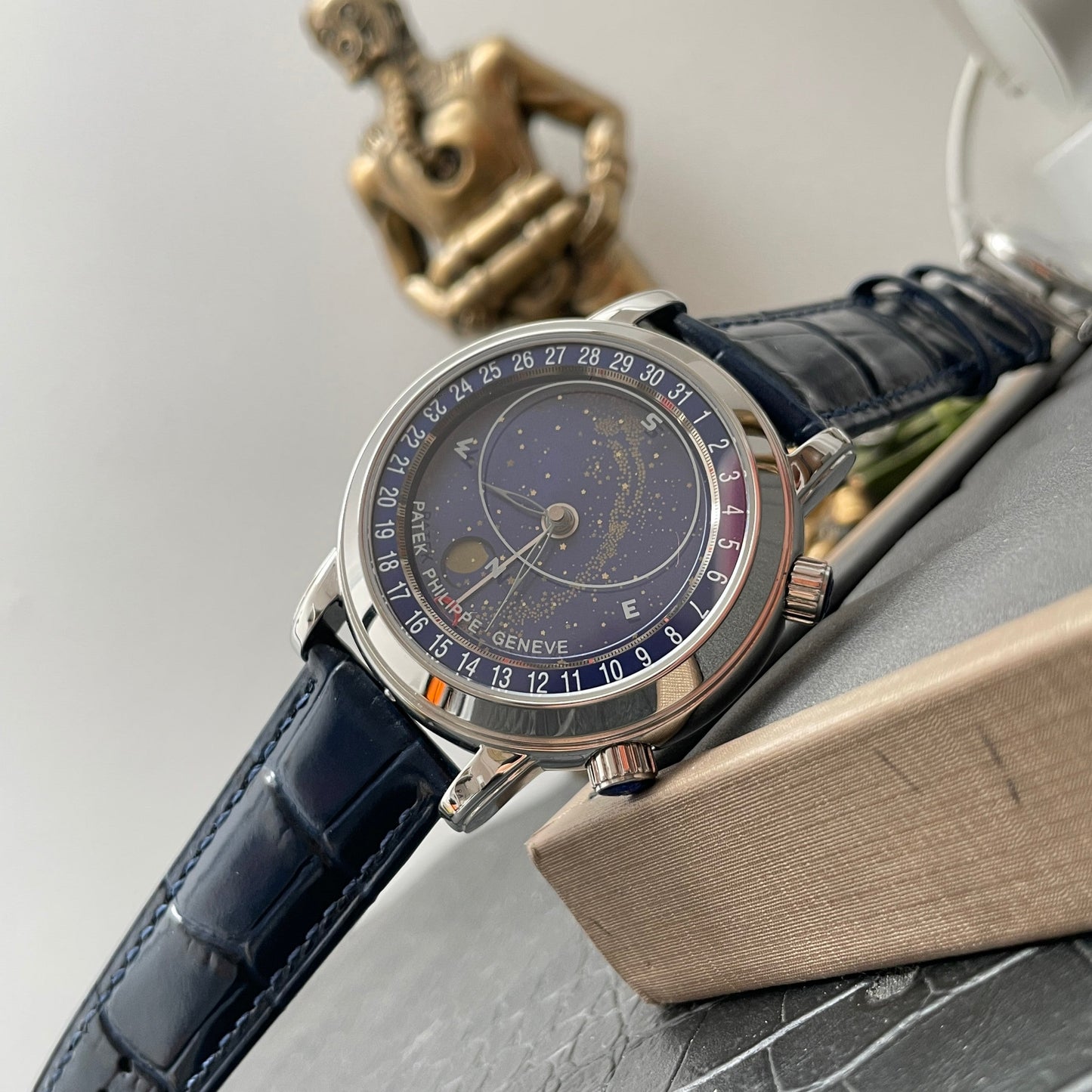 Patek Philippe Grand Complications 6102P-001 1:1 Melhor Edição AI Factory Sky Moon Blue Dial