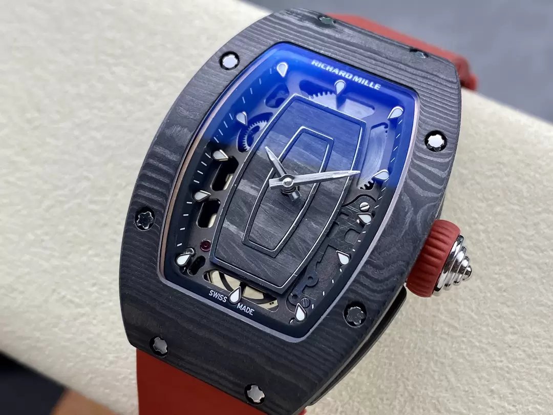 Richard Mille RM 07 RM007 Carbon NTPT Case 1:1 Best Edition G+ Factory Red Strap