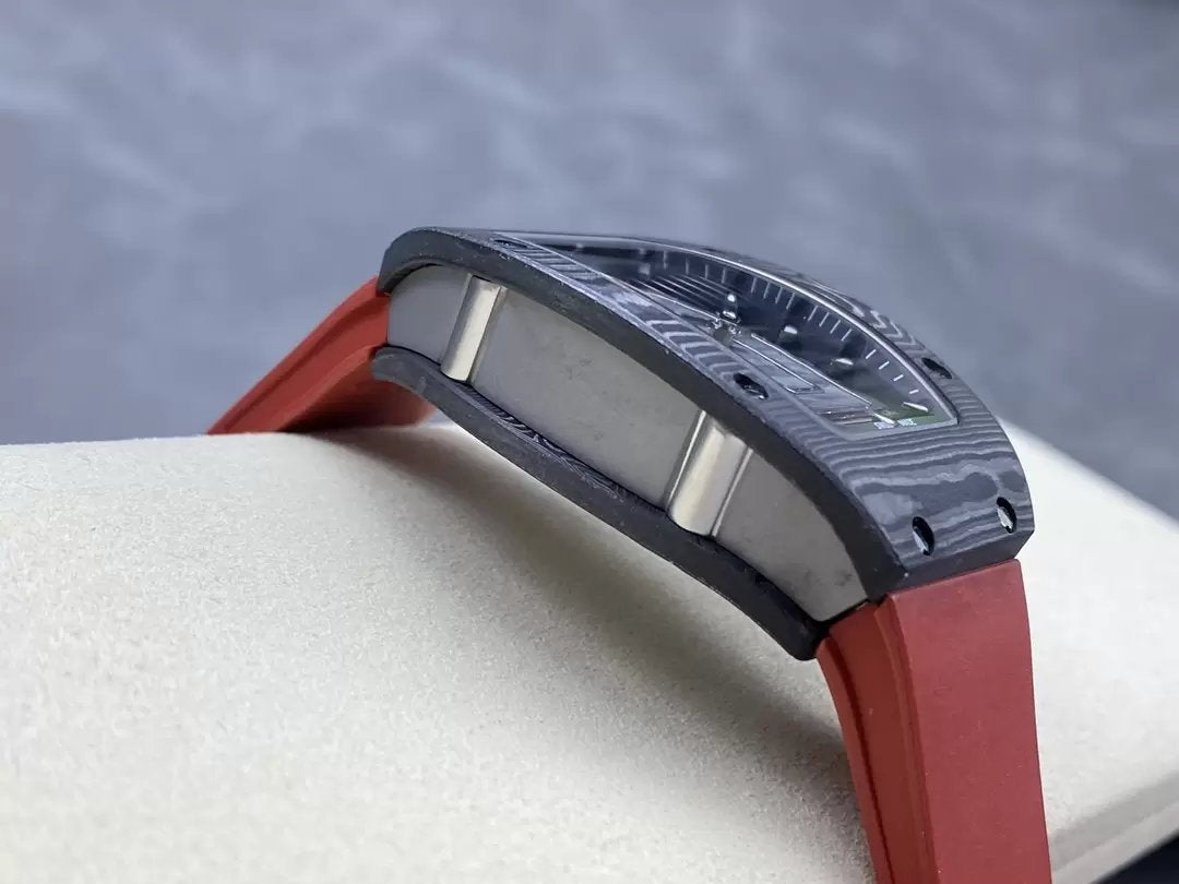 Richard Mille RM 07 RM007 Carbon NTPT Case 1:1 Best Edition G+ Factory Red Strap