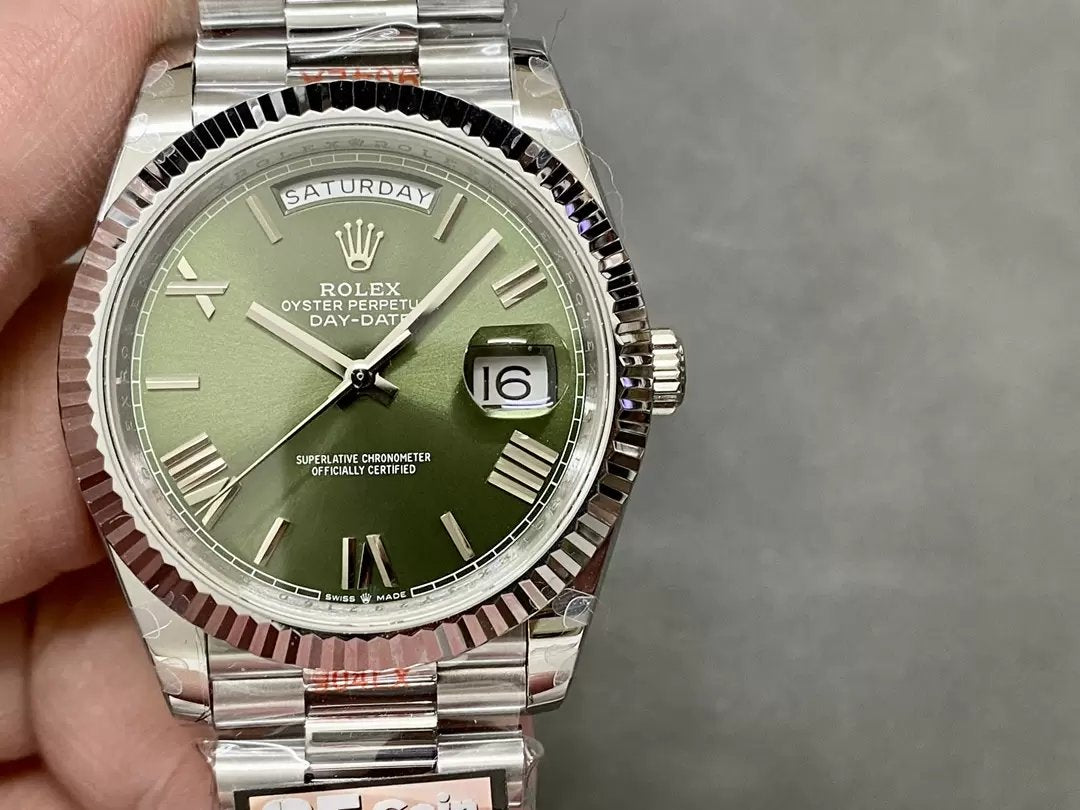 Rolex Day Date 40 m228236-0008  Green Dial 1:1 Best Edition Counterweight Version 183 Gram QF Factory