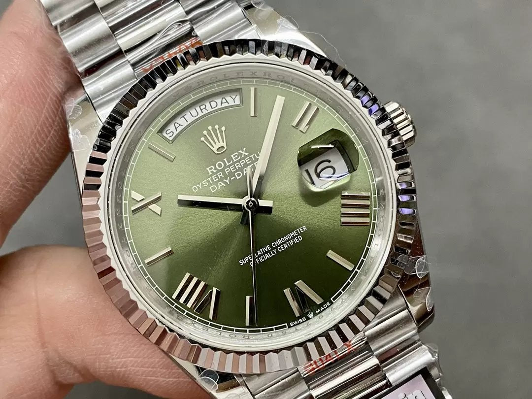 Rolex Day Date 40 m228236-0008  Green Dial 1:1 Best Edition Counterweight Version 183 Gram QF Factory