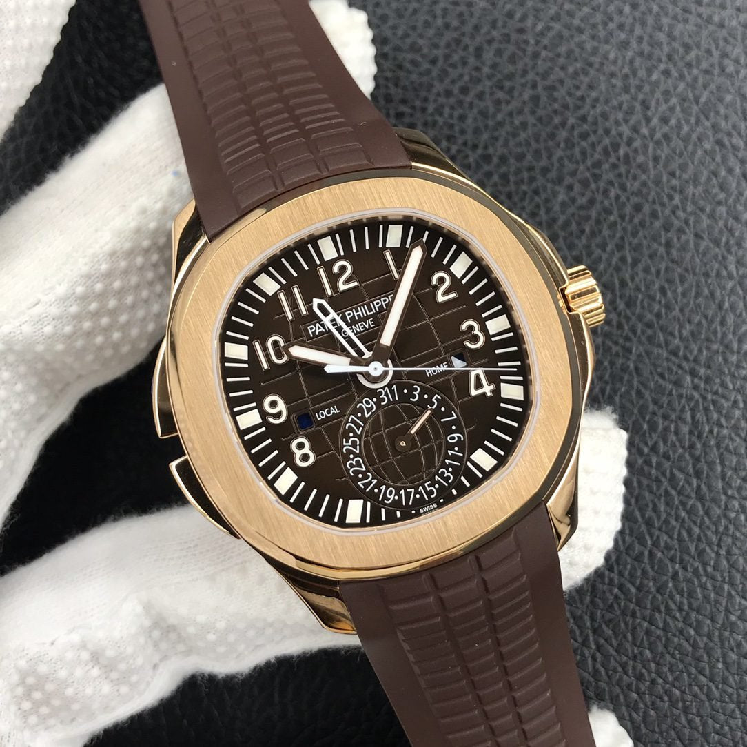 Patek Philippe Aquanaut 5164R-001 1:1 Melhor Edição ZF Factory Mostrador Marrom