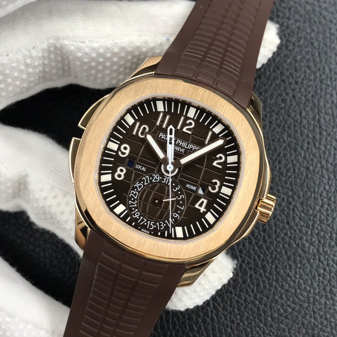 Patek Philippe Aquanaut 5164R-001 1:1 Melhor Edição ZF Factory Mostrador Marrom