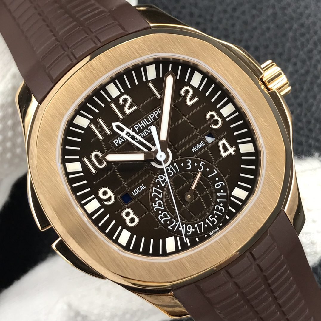 Patek Philippe Aquanaut 5164R-001 1:1 Melhor Edição ZF Factory Mostrador Marrom