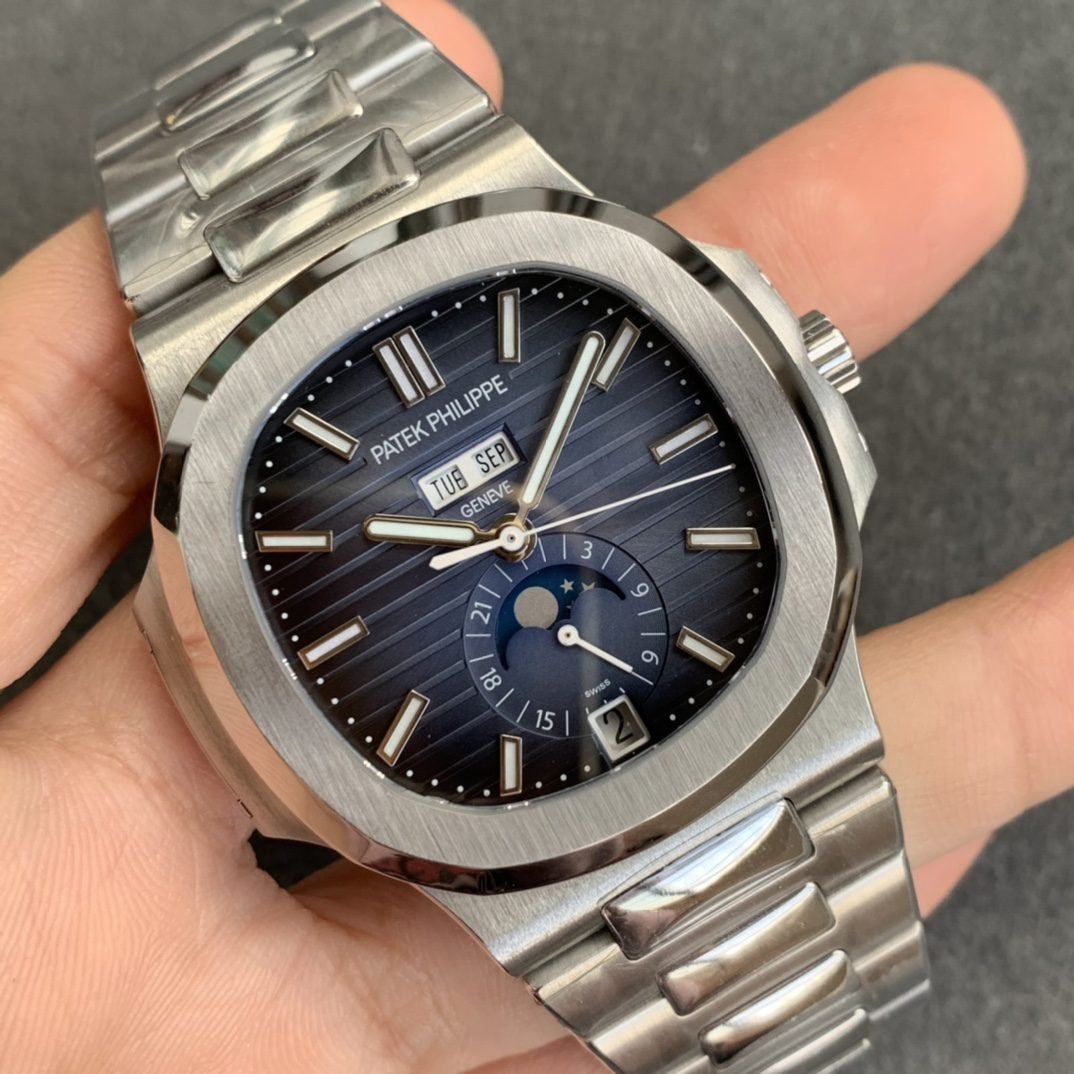 Patek Philippe Nautilus 5726 1:1 Best Edition GR Factory V3 Blue Dial Stainless Steel