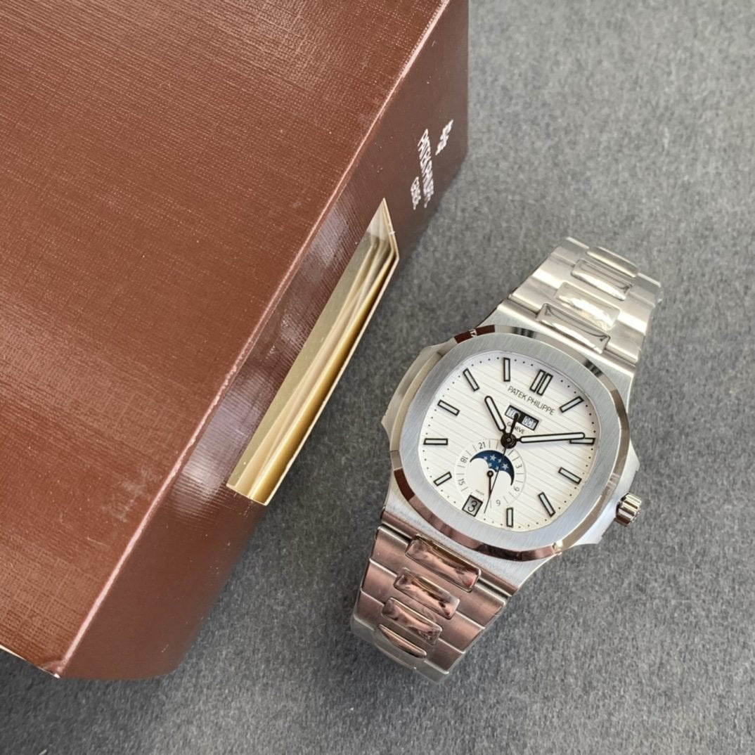 Patek Philippe Nautilus 5726 1:1 Best Edition GR Factory V3 White Dial Stainless Steel