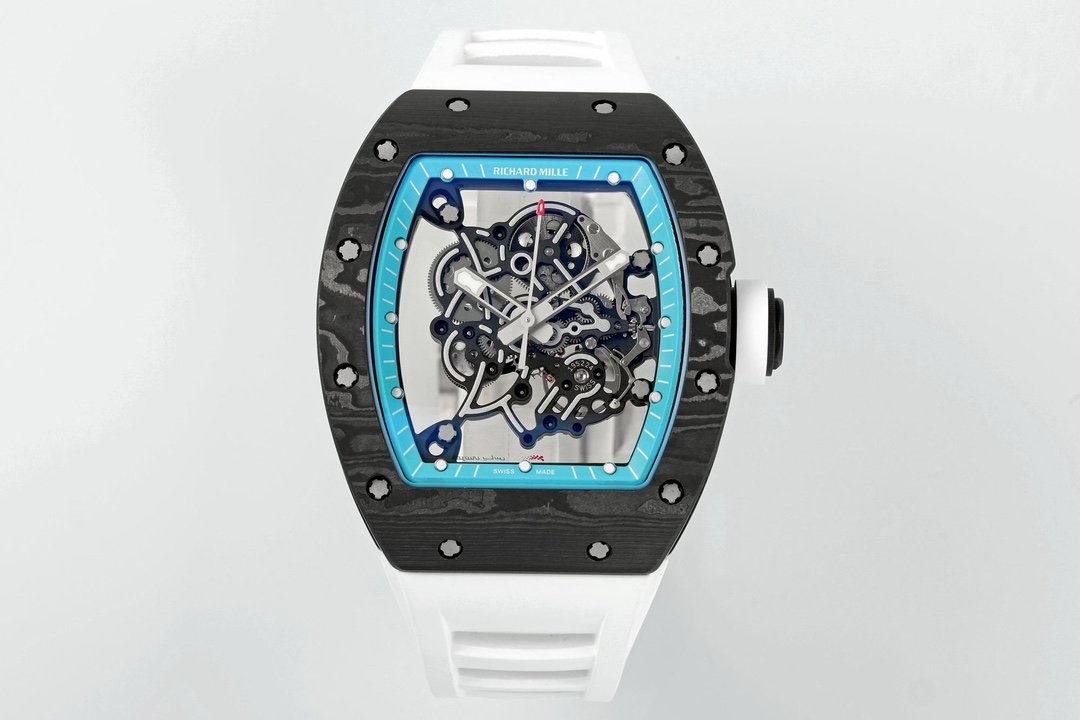 RICHARD MILLE  RM055  ZF 2024 1:1 Best Edition Carbon Fiber Case turquoise Dial