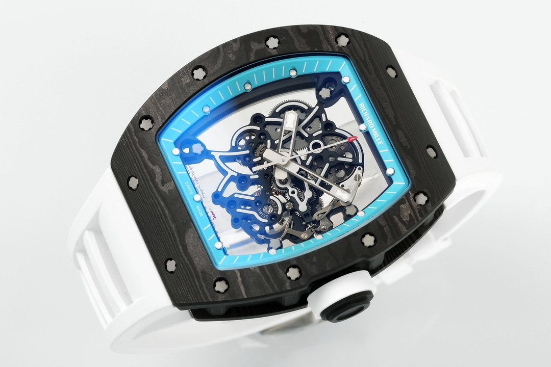 RICHARD MILLE  RM055  ZF 2024 1:1 Best Edition Carbon Fiber Case turquoise Dial