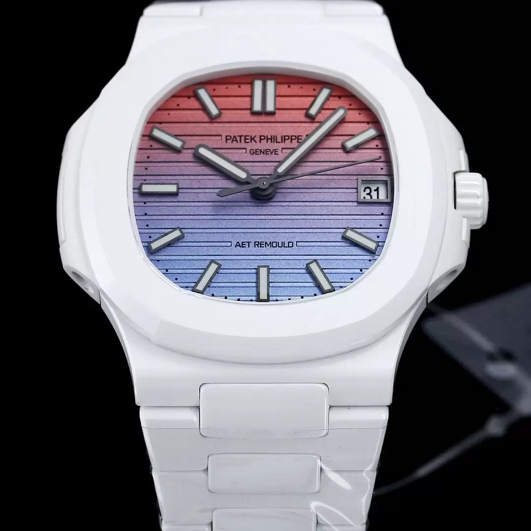 [AET modified] Patek Philippe Nautilus 5711 Ceramic gradient sunset Dial 1:1  Best Edition