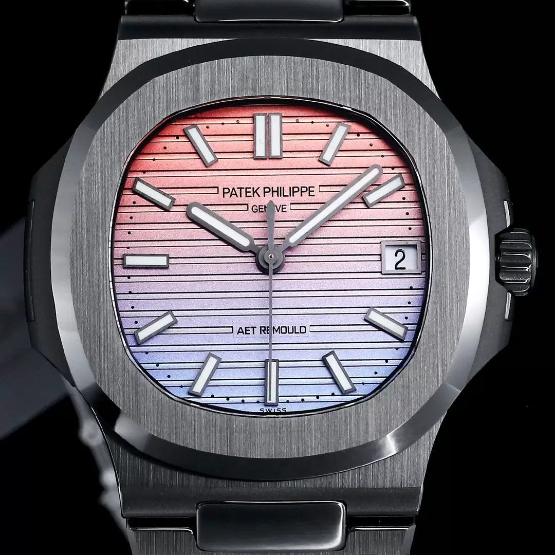 [AET modified] Patek Philippe Nautilus 5711 Ceramic Black Sunset Dial 1:1  Best Edition