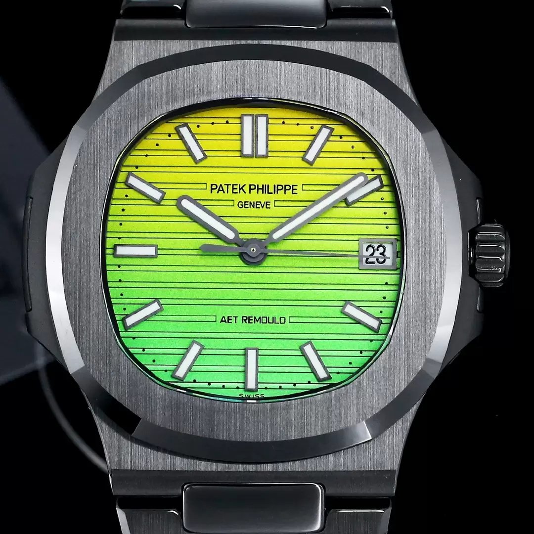 [AET modified] Patek Philippe Nautilus 5711 Ceramic Black Gradient Green Dial 1:1  Best Edition