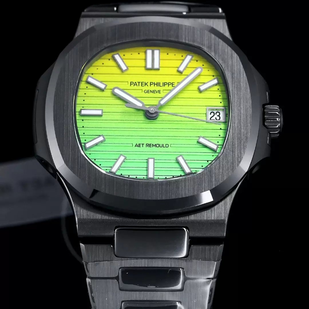 [AET modified] Patek Philippe Nautilus 5711 Ceramic Black Gradient Green Dial 1:1  Best Edition