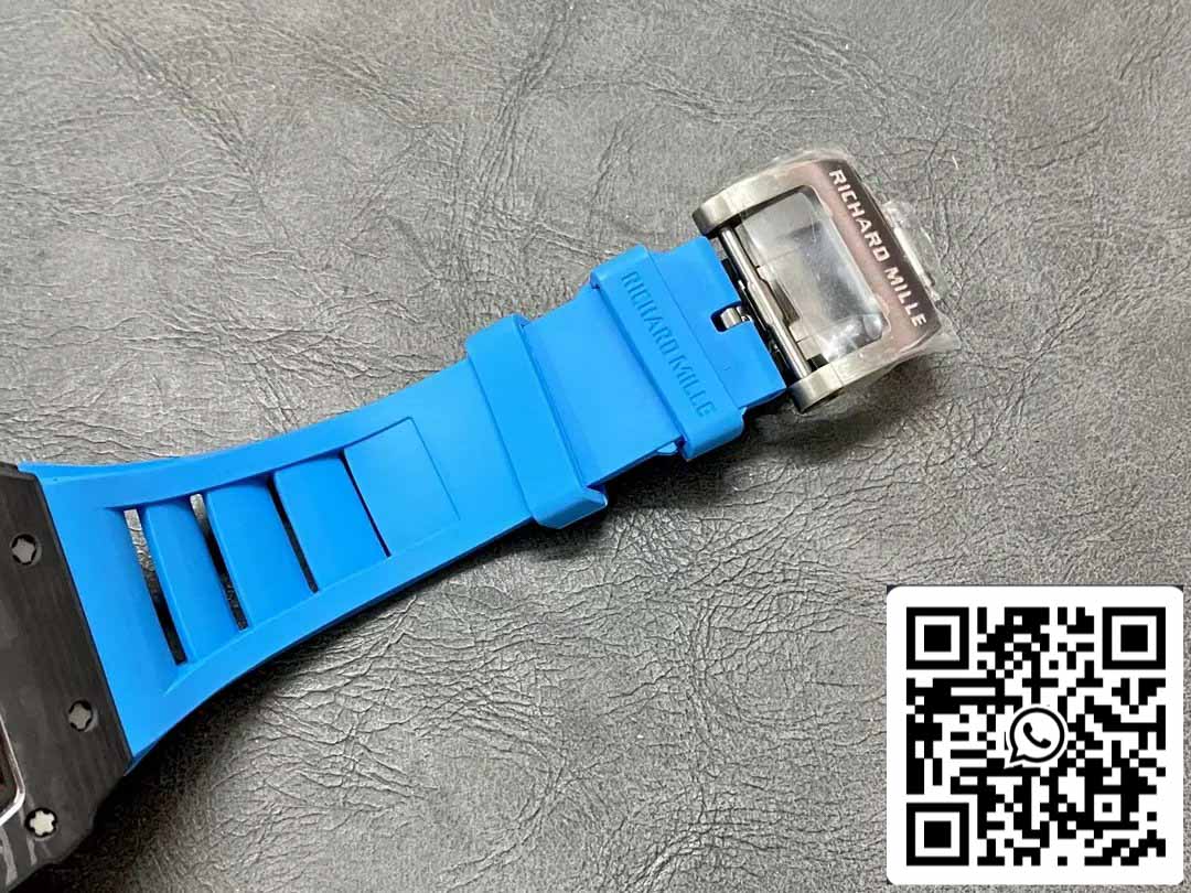 Richard Mille RM35-01 Sonic Factory 1:1 Best Edition Black Carbon NTPT Blue Rubber Strap