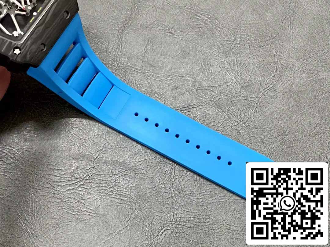 Richard Mille RM35-01 Sonic Factory 1:1 Best Edition Black Carbon NTPT Blue Rubber Strap