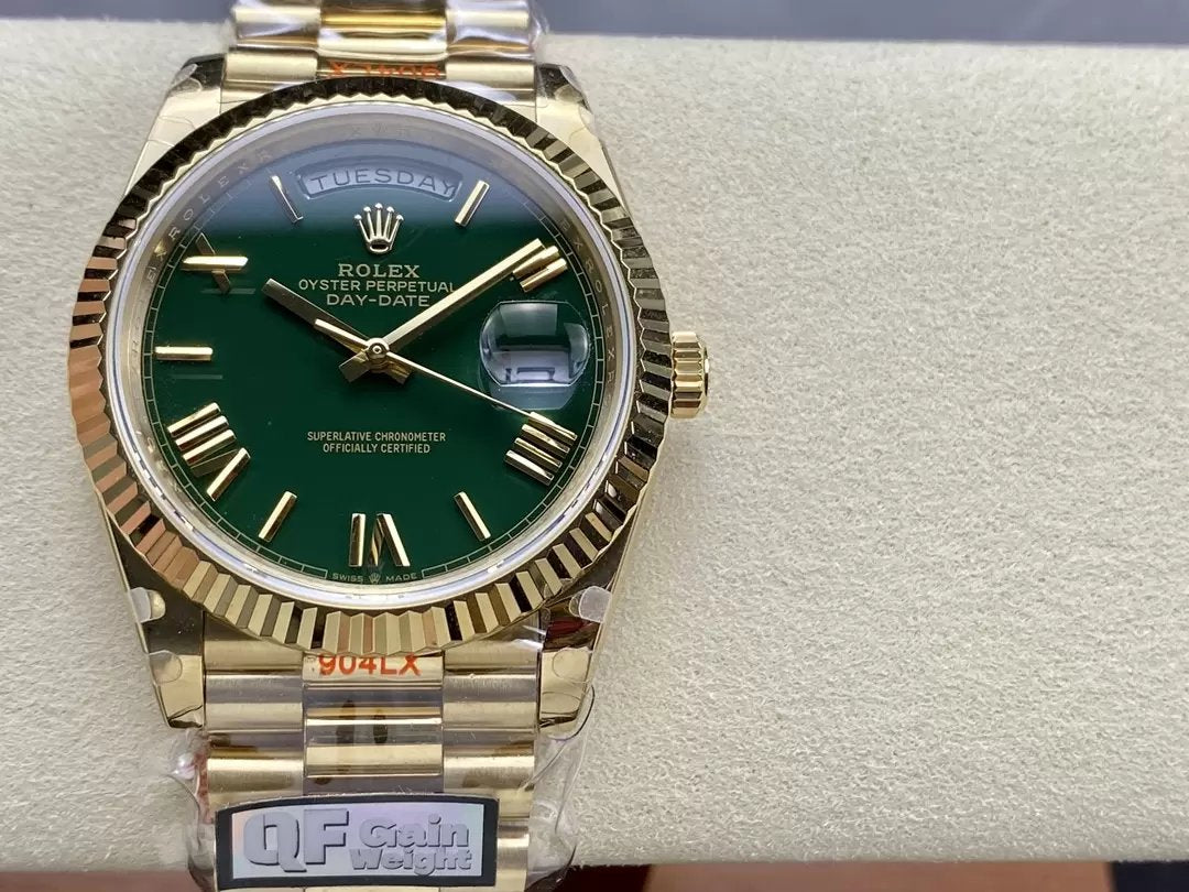 Rolex Day Date m228238 V5 40mm  QF Factory 1:1 Best Edition Green Dial Bezel