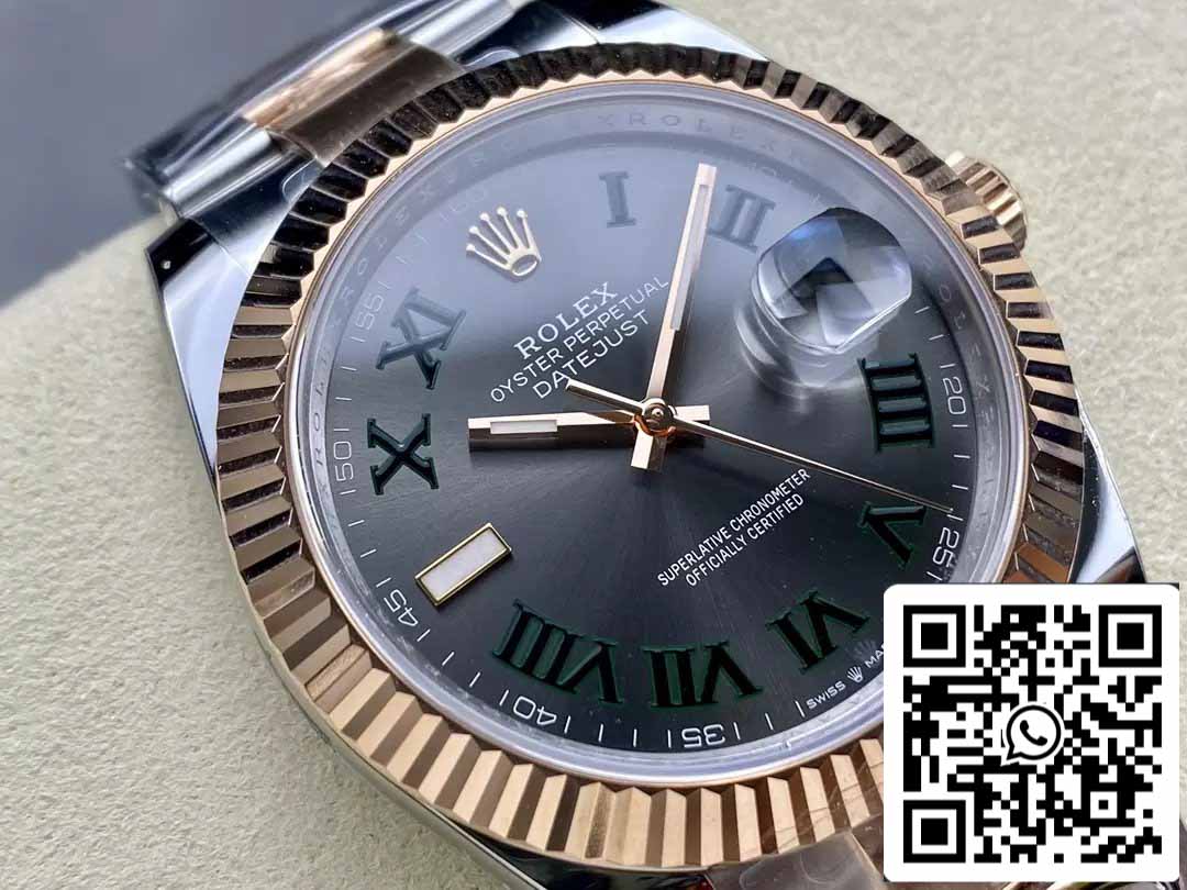 Rolex Datejust 41 126331 Wimbledon Dial ARF Factory 1:1 Best Edition electroplated with 18k gold