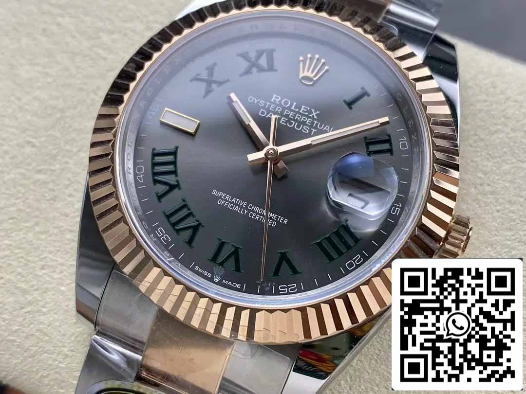 Rolex Datejust 41 126331 Wimbledon Dial ARF Factory 1:1 Best Edition electroplated with 18k gold