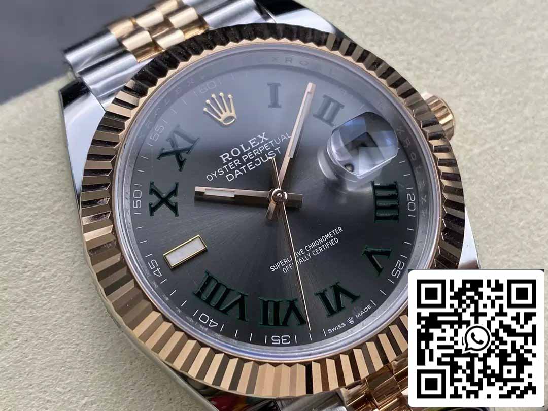 Rolex Datejust 41 126331 Wimbledon Dial Jubilee Strap ARF Factory 1:1 Best Edition electroplated with 18k gold