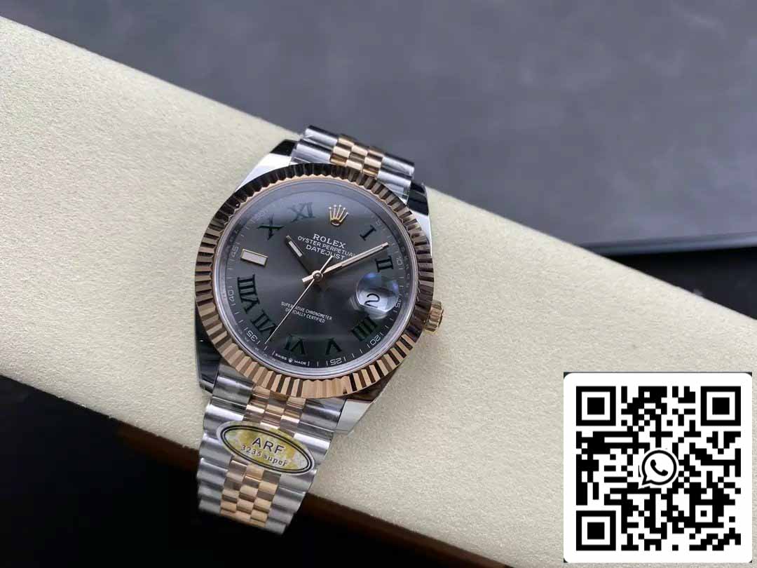 Rolex Datejust 41 126331 Wimbledon Dial Jubilee Strap ARF Factory 1:1 Best Edition electroplated with 18k gold