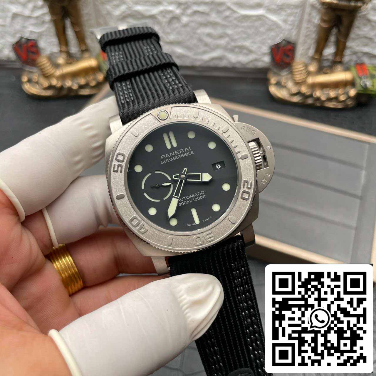 Panerai Submersible PAM00984 1:1 Meilleure édition VS Factory Cadran noir Suisse P.9010