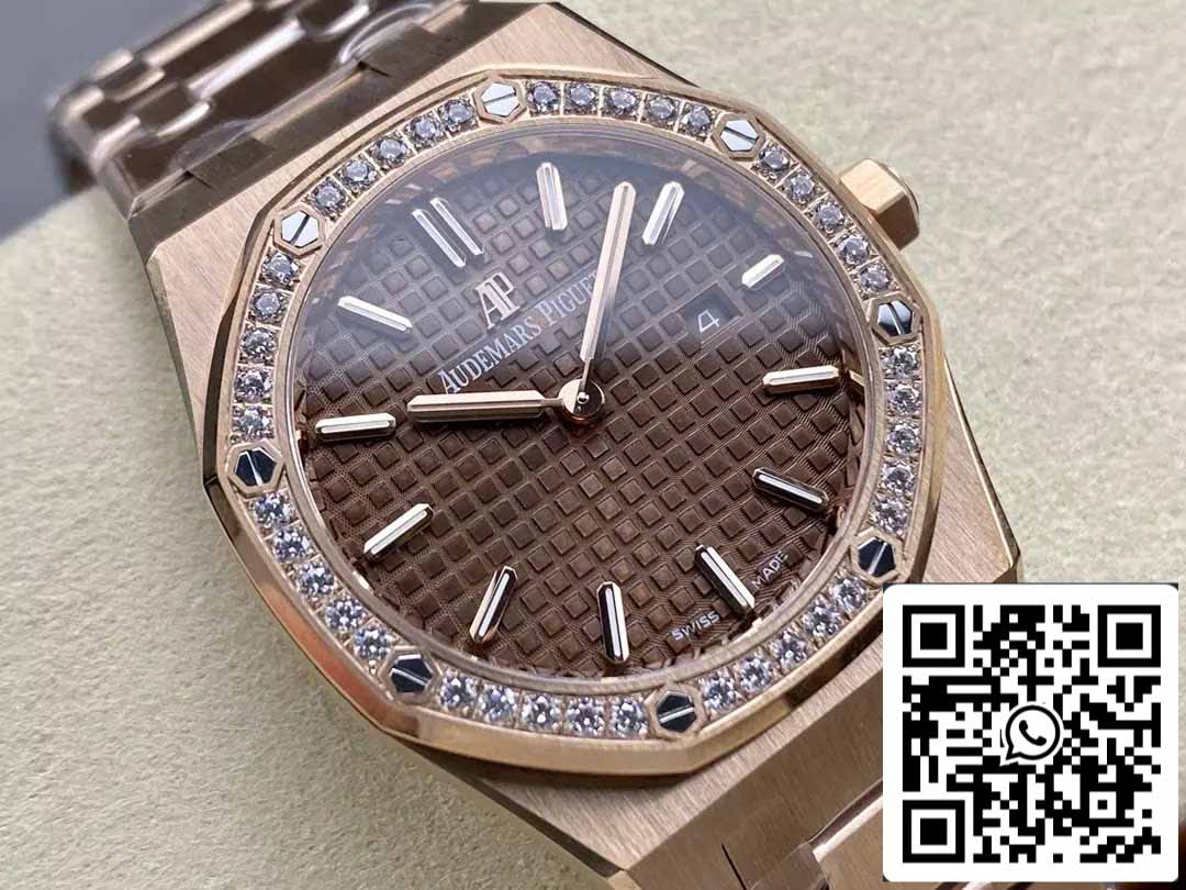 Audemars Piguet 67651 Quartz 33mm 1:1 Best Edition ZF Factory Brown Dial Rose Gold