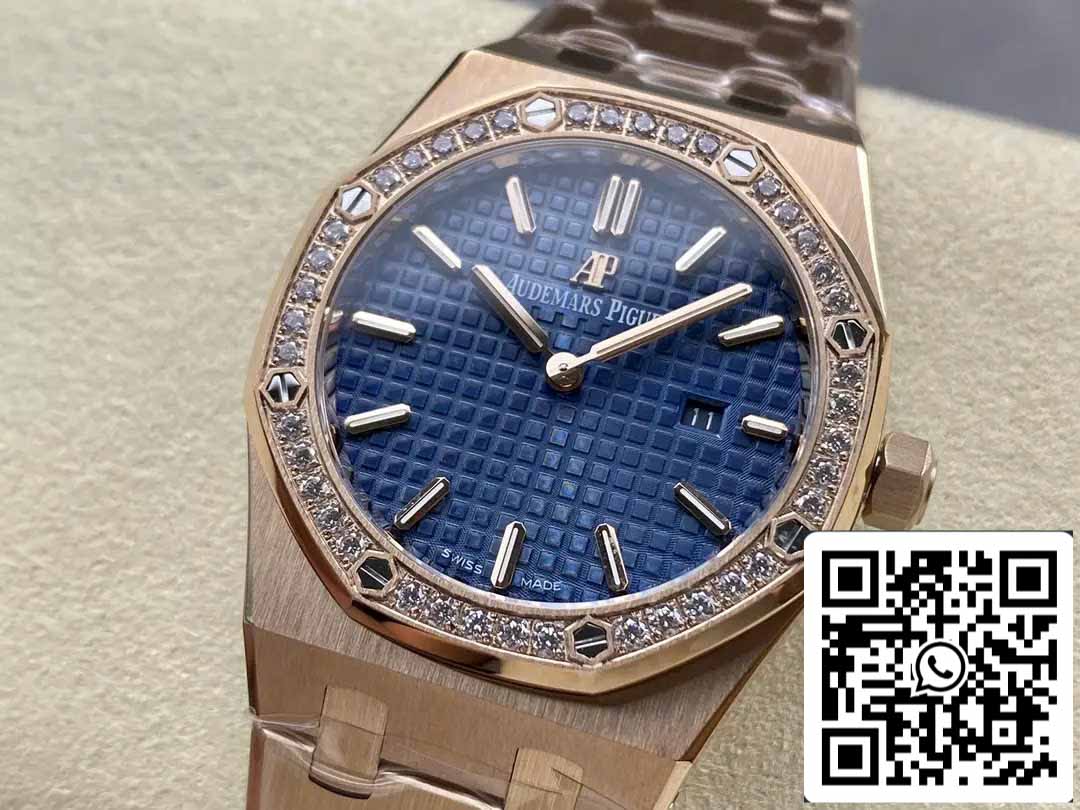 Audemars Piguet 67651 Quartz 33mm 1:1 Best Edition ZF Factory Blue Dial Rose Gold