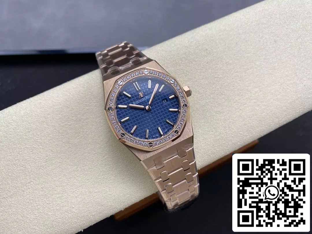 Audemars Piguet 67651 Quartz 33mm 1:1 Best Edition ZF Factory Blue Dial Rose Gold