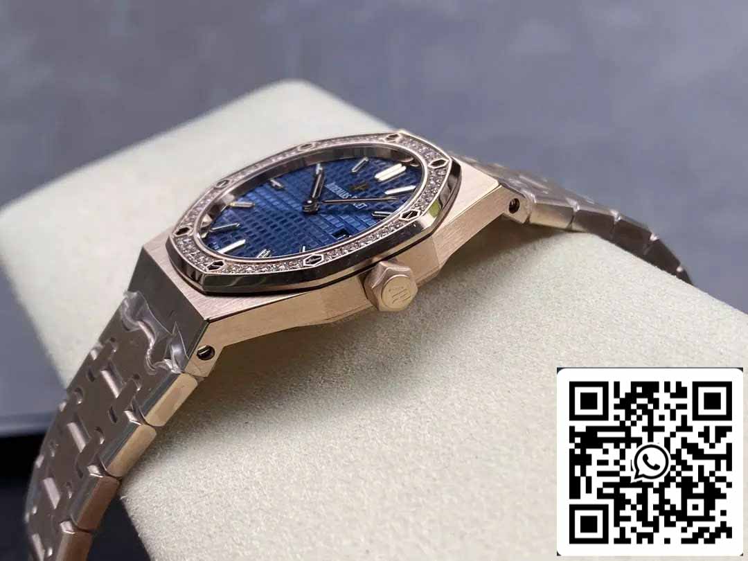 Audemars Piguet 67651 Quartz 33mm 1:1 Best Edition ZF Factory Blue Dial Rose Gold