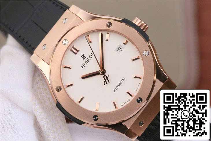 Hublot Classic Fusion 542.OX.2611.LR 1:1 Best Edition JJ Factory White Dial Rose Gold