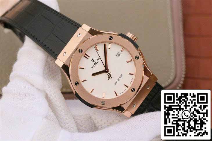 Hublot Classic Fusion 542.OX.2611.LR 1:1 Best Edition JJ Factory White Dial Rose Gold