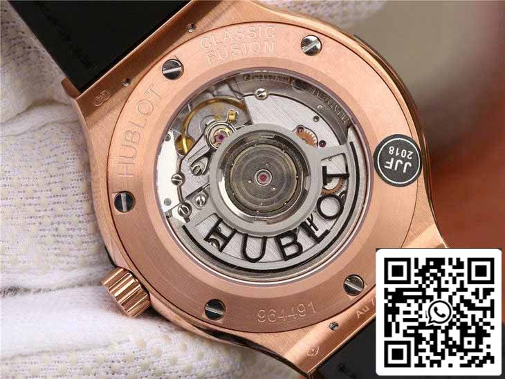 Hublot Classic Fusion 542.OX.1181.LR 1:1 Best Edition JJ Factory Black Dial Rose Gold