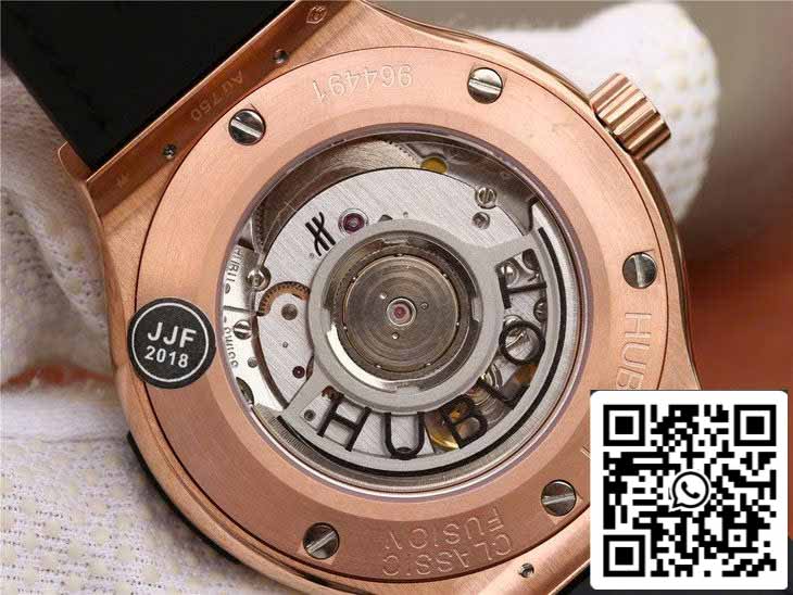 Hublot Classic Fusion 542.OX.1181.LR 1:1 Best Edition JJ Factory Black Dial Rose Gold