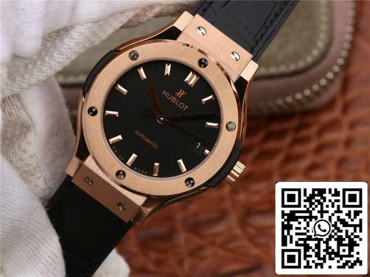 Hublot Classic Fusion 542.OX.1181.LR 1:1 Best Edition JJ Factory Black Dial Rose Gold