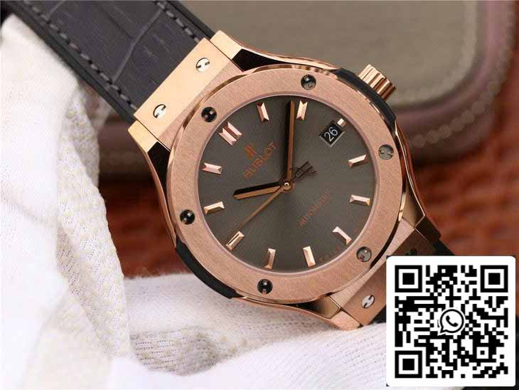 Hublot Classic Fusion 542.OX.7081.LR 1:1 Best Edition JJ Factory Grey Dial Rose Gold