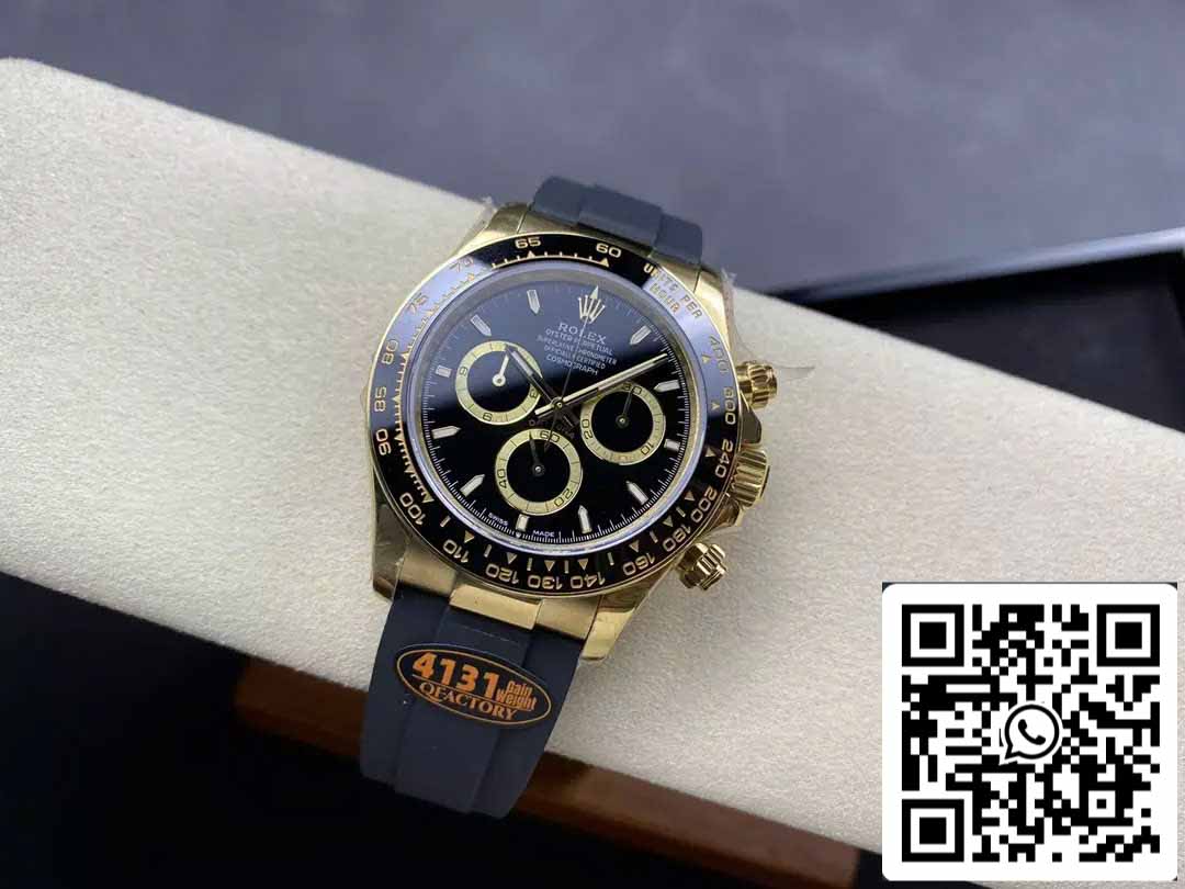 Rolex Cosmograph Daytona m126518 1:1 Best Edition QF Factory 4131 Movement Black dial and Gold