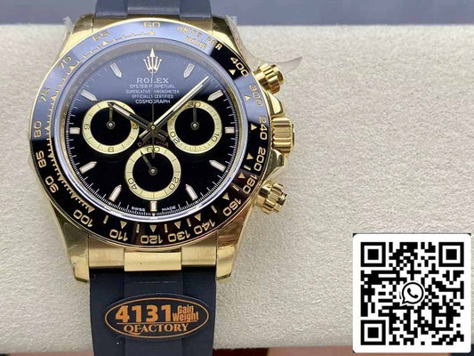 Rolex Cosmograph Daytona m126518 1:1 Best Edition QF Factory 4131 Movement Black dial and Gold