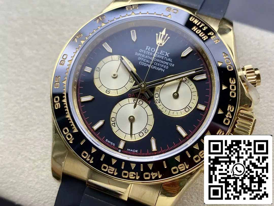 Rolex Cosmograph Daytona m126518 1:1 Best Edition QF Factory 4131 Movement Black Dial and Yellow Gold