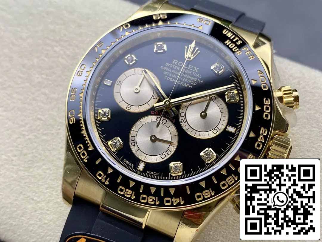 Rolex Cosmograph Daytona m126515 1:1 Best Edition QF Factory 4131 Movement Black Dial and Rose Gold