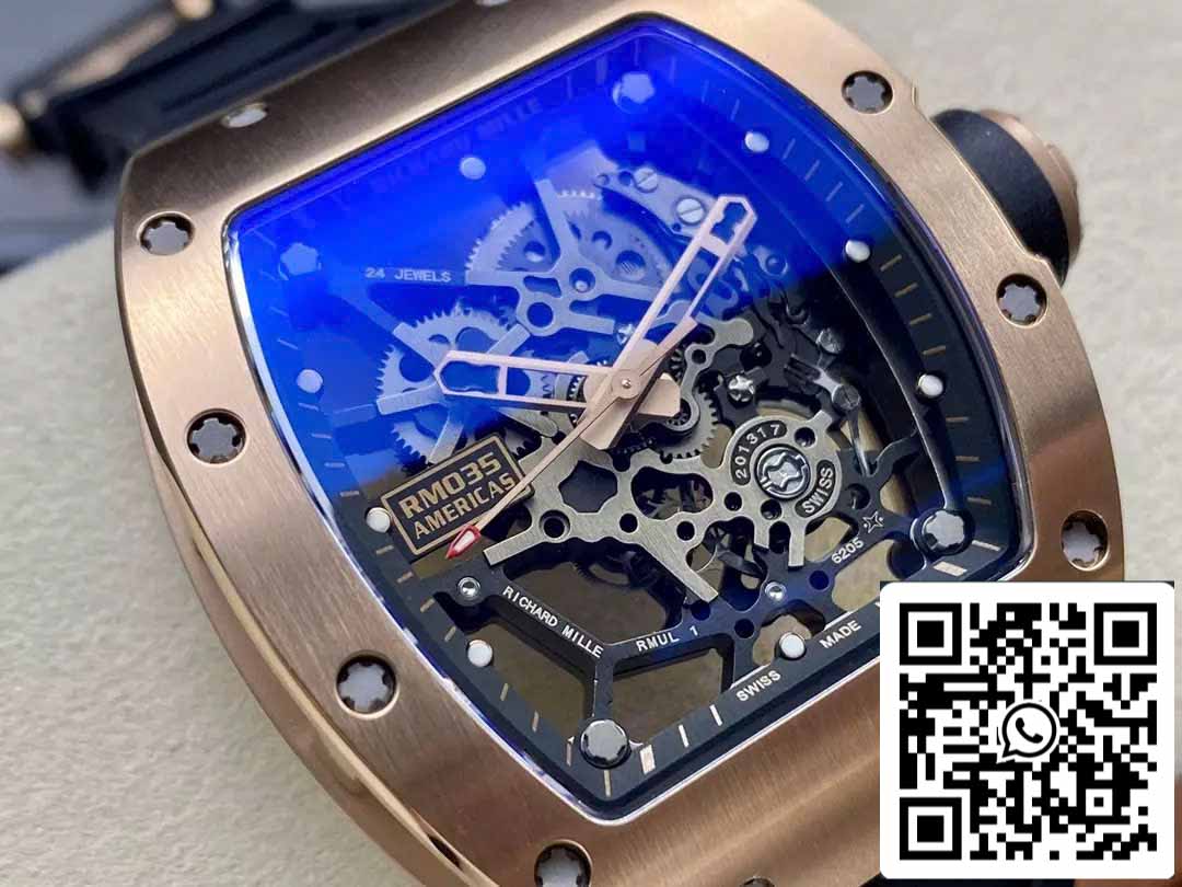 Richard Mille RM035 Toro Americas Edition 1:1 Best Edition Sonic Factory V3 Rose Gold