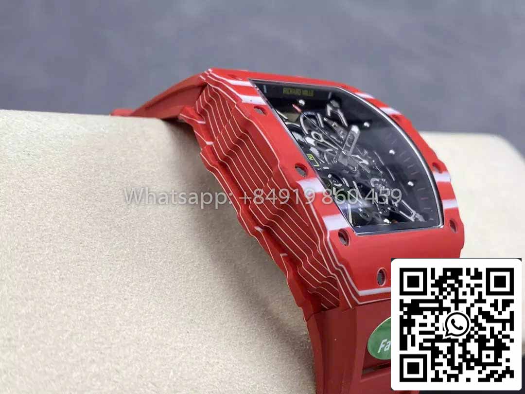 Richard Mille RM035-02 1:1 Best Clone R7 Factory Red  Carbon Case Red Strap