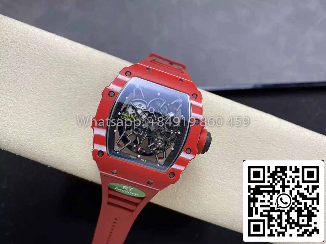 Richard Mille RM035-02 1:1 Best Clone R7 Factory Red  Carbon Case Red Strap