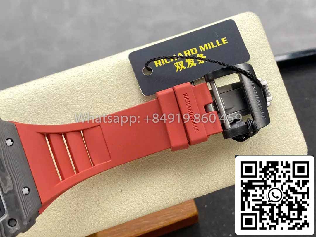 Richard Mille RM035-02 1:1 Best Clone R7 Factory NTPT Carbon Case Red Strap