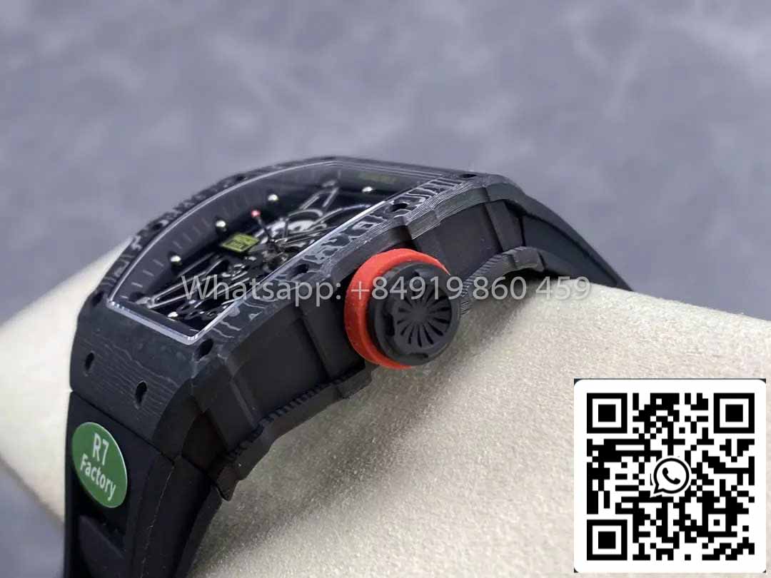 Richard Mille RM035-02 1:1 Best Clone R7 Factory NTPT Carbon Case Black Strap