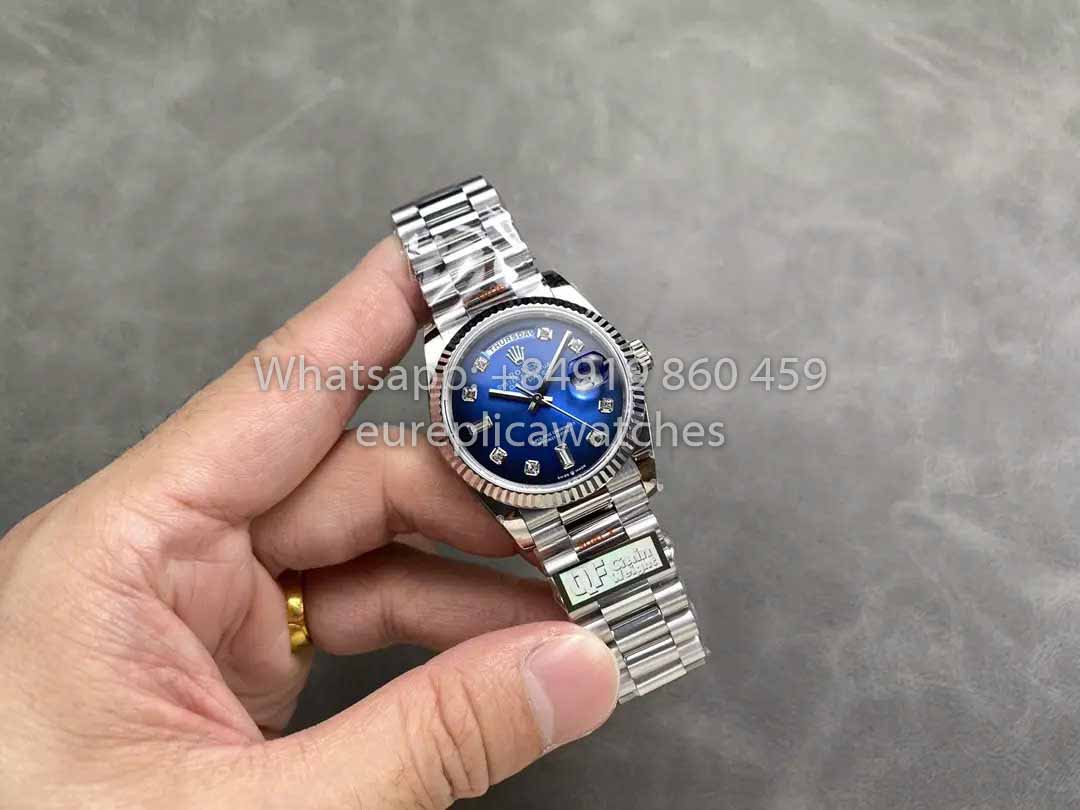 Rolex Day Date M128239-0023 128239-0023 QF Factory 1:1 Best Clone Blue Diamond Dial